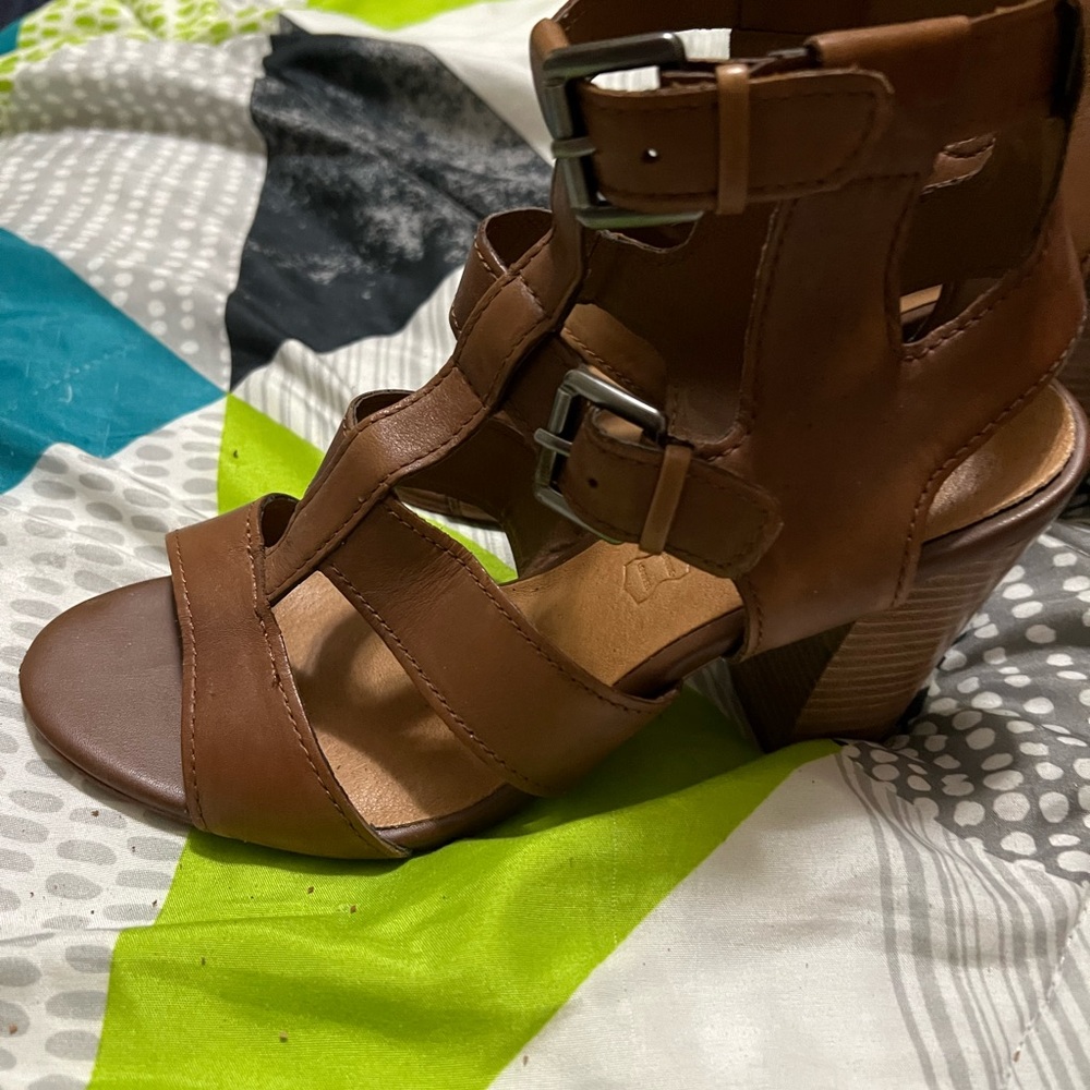 Aldo Brown Strappy Heeled Sandals